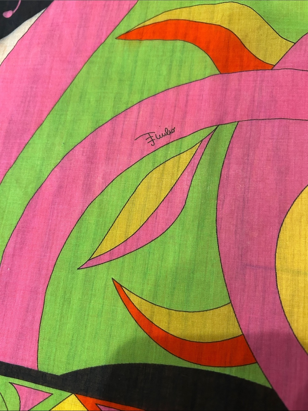 Emilio Pucci Colorful Cotton Scarf 22”x 22” - Picture 3 of 5